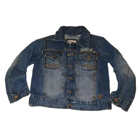 Timberland Kids Denim Jean Jackets Size Small (8-10) - Picture 1 of 9